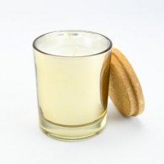 Geurkaars (Jasmijn) Goudkleur Glas Met Kurkdeksel