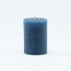 Rustiek Pillar Kaarsje blauw